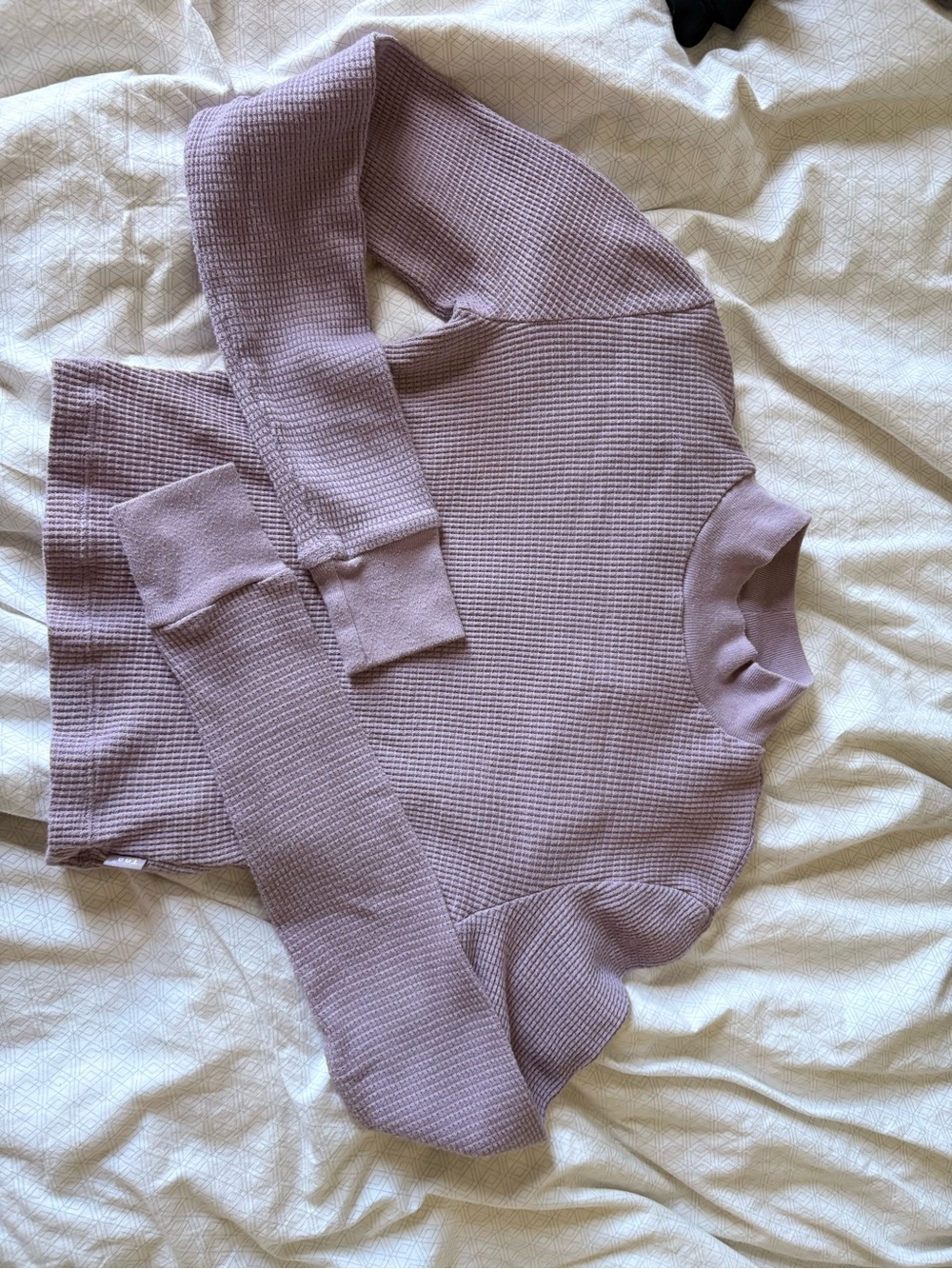 TNA Lilac Ribbed Knit Top